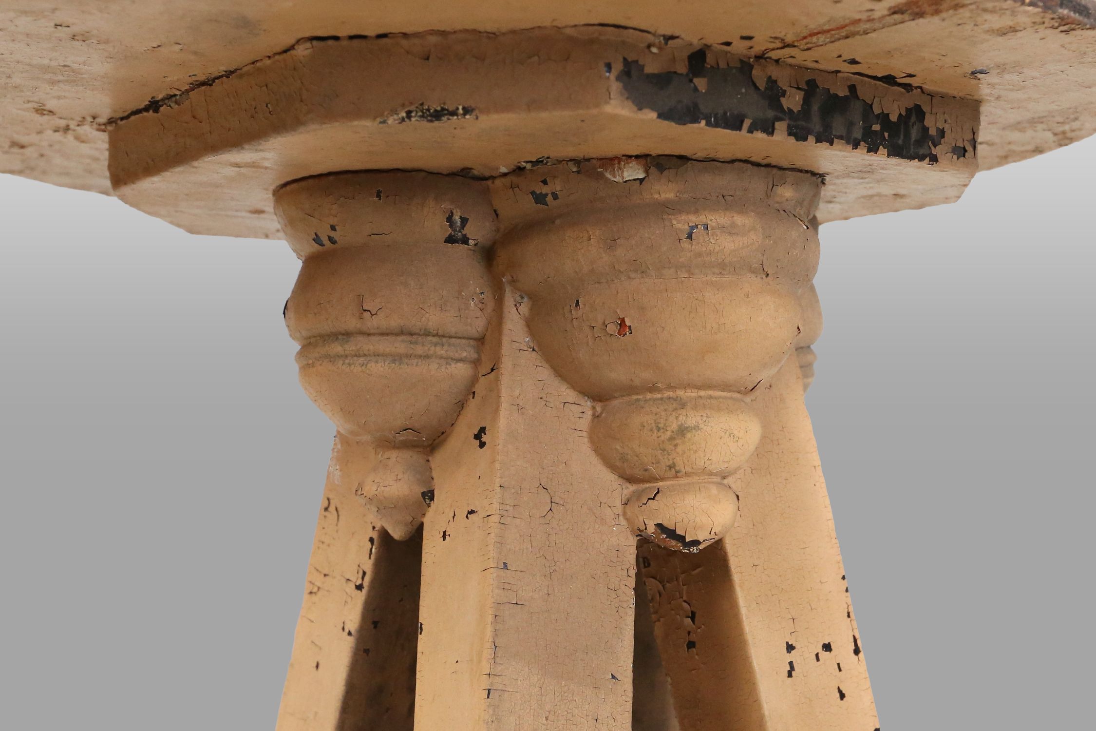 Elegant industrial console in wood with rich patina, France, 1900thumbnail